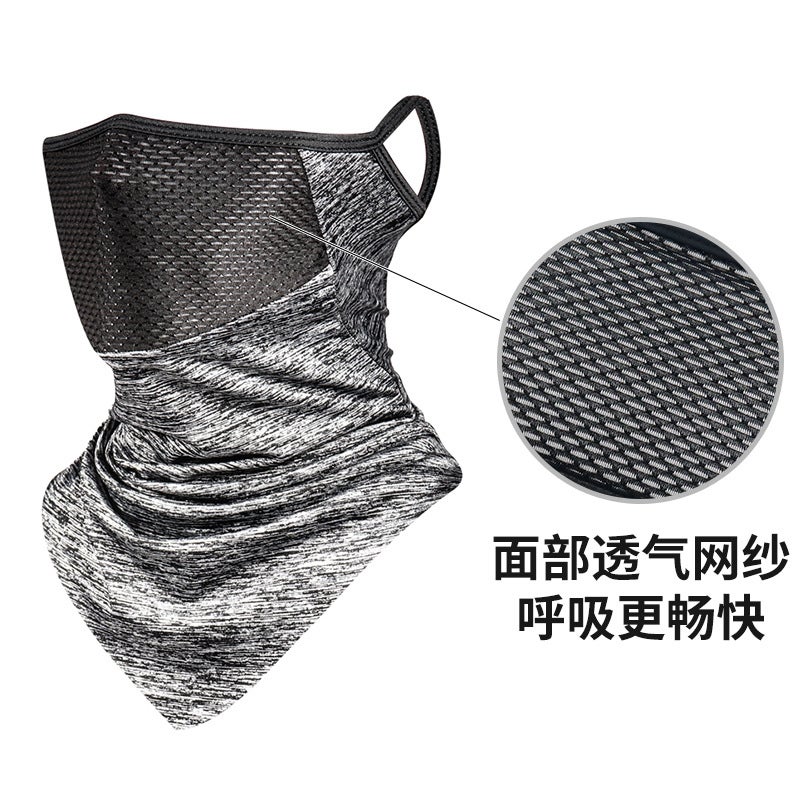 Summer Ice Silk Sun Protection Hood For Men, Breathable Outdoor Cycling Mask, Triangle Scarf Neck Gaiter, Breathable Ice Silk - Image 4