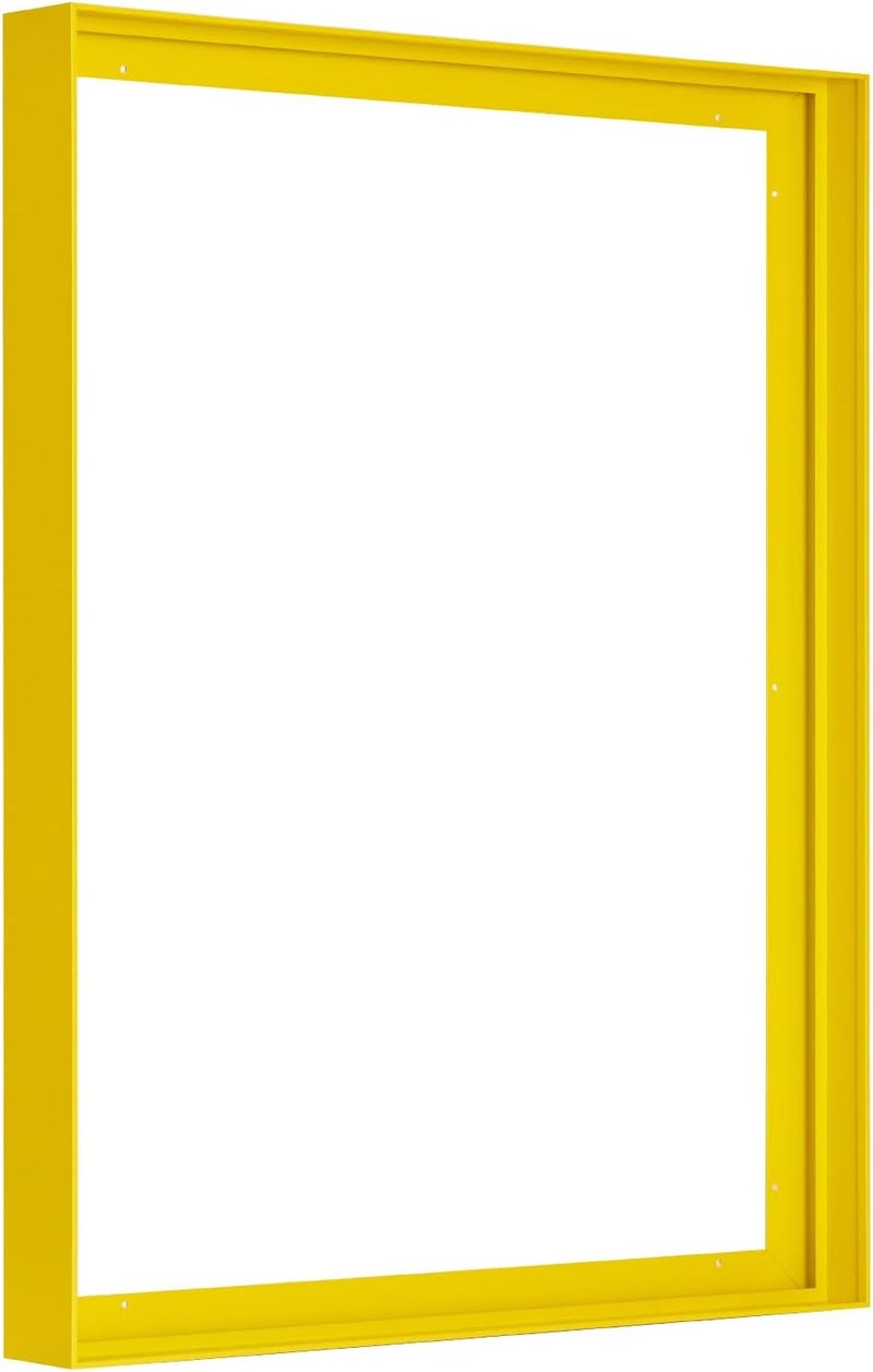 FOLKOR إطار عائم قماشي للوحات زيتية مقاس 20×24، إطارات عائمة معدنية DIY بعمق 1.5 بوصة لفن الجدار التجريدي العصري وطبا��ات الزهور، زينة عرض معرض منزلي بسيط (أصفر) - Image 1