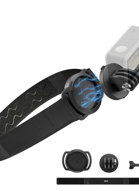 3 Head Strap Holder Mount, VLOG/POV Accessories for DJI OSMO Action Camera, Insta360 X3/One R/RS, GoPro Hero Series (Headband Mount)