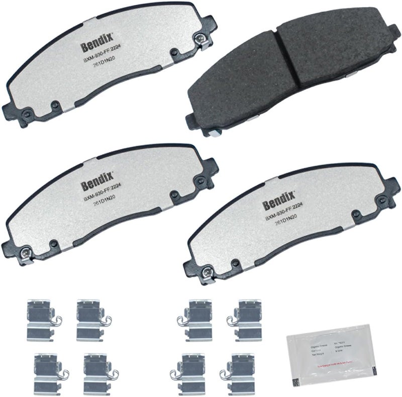 Bendix Fleet Metlok MKD2224FM Semi-Metallic Rear Brake Pads for Ram 3500 2023-2019, 4000 2020-2019 - Image 1