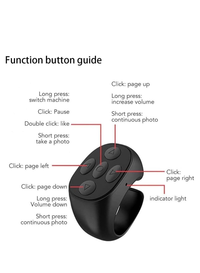 Fingertip Wireless Bluetooth Remote Control, 2025 New Scrolling Ring for iPhone/Android, Remote Shutter Clicker, Scroll Videos, Volume Control, Compatible with All Apps, Easy to Use  - Image 5