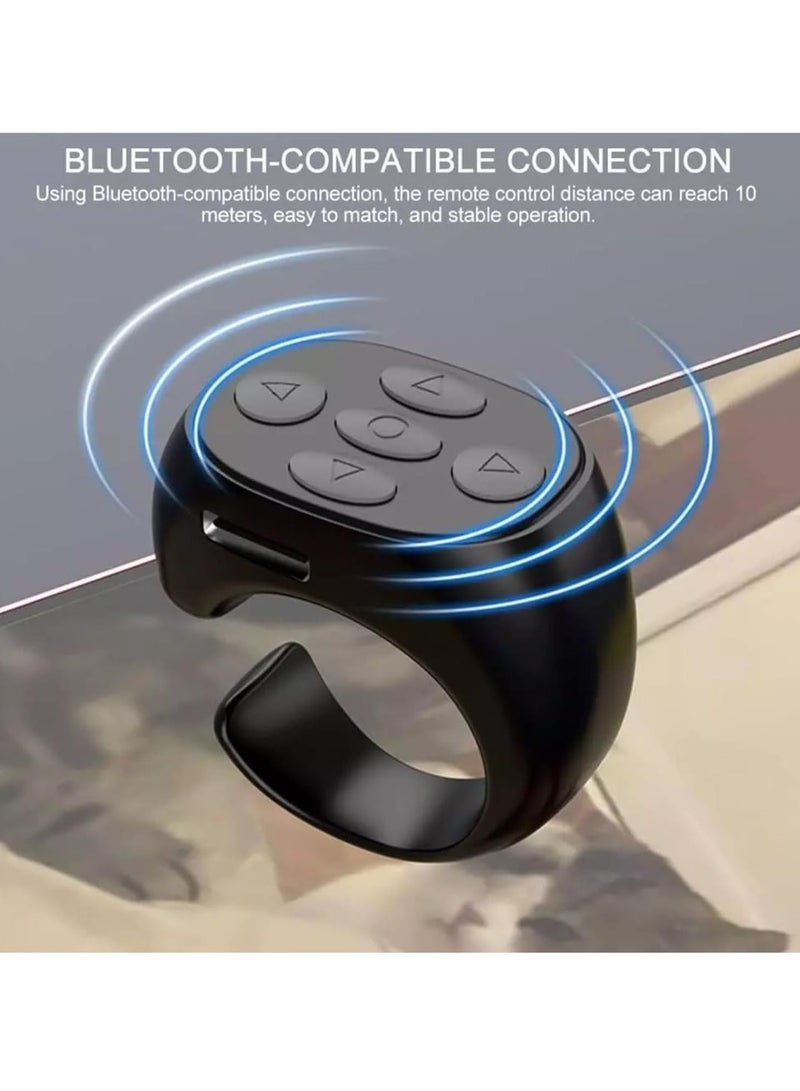 Fingertip Wireless Bluetooth Remote Control, 2025 New Scrolling Ring for iPhone/Android, Remote Shutter Clicker, Scroll Videos, Volume Control, Compatible with All Apps, Easy to Use  - Image 2