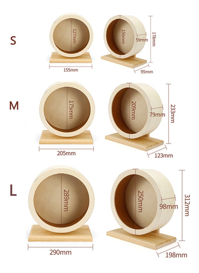 Neostyle Hamster Silent Wooden Exercise Wheel for Small Pets  - Image 3