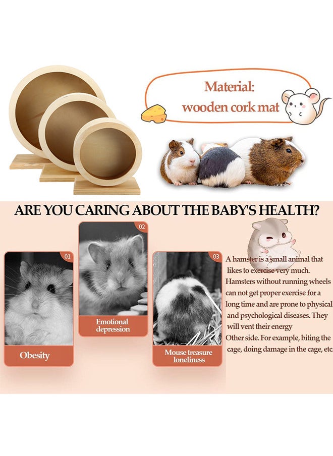 Neostyle Hamster Silent Wooden Exercise Wheel for Small Pets  - Image 2