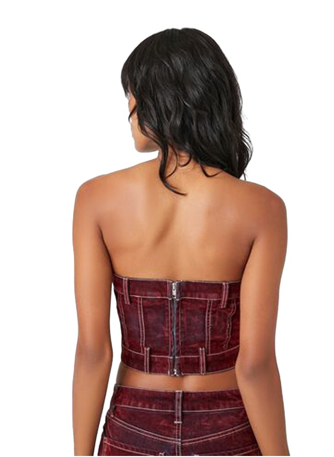 FOREVER 21 Velvet Cropped Tube Top  - Image 4