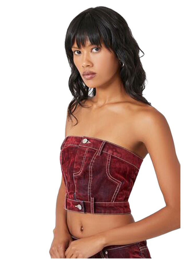FOREVER 21 Velvet Cropped Tube Top  - Image 3