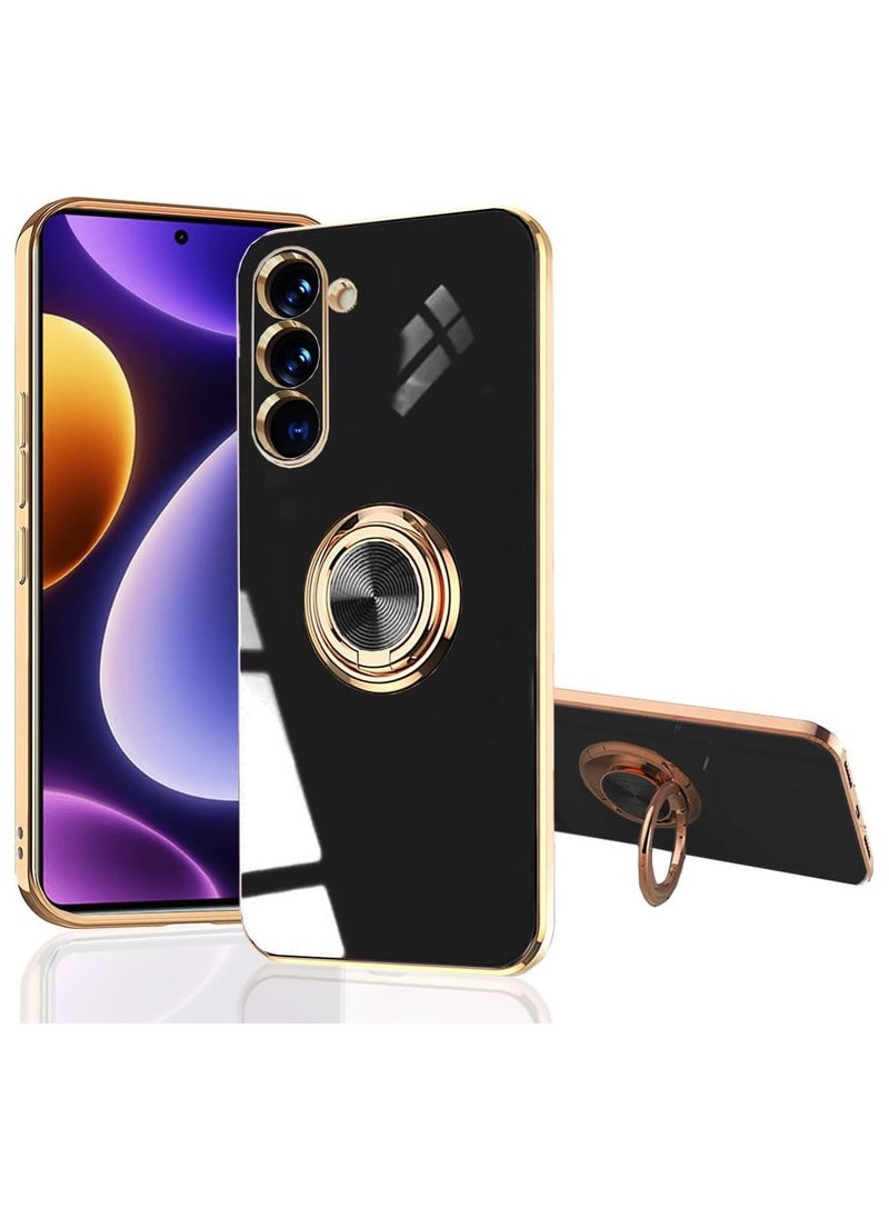 General Case for SAMSUNG A55 5G - Ultra Slim Fit [Swivel Ring Stand] [Deluxe Gold Metallic] Silicone Soft TPU Cover [Shock Protection]  - Image 1