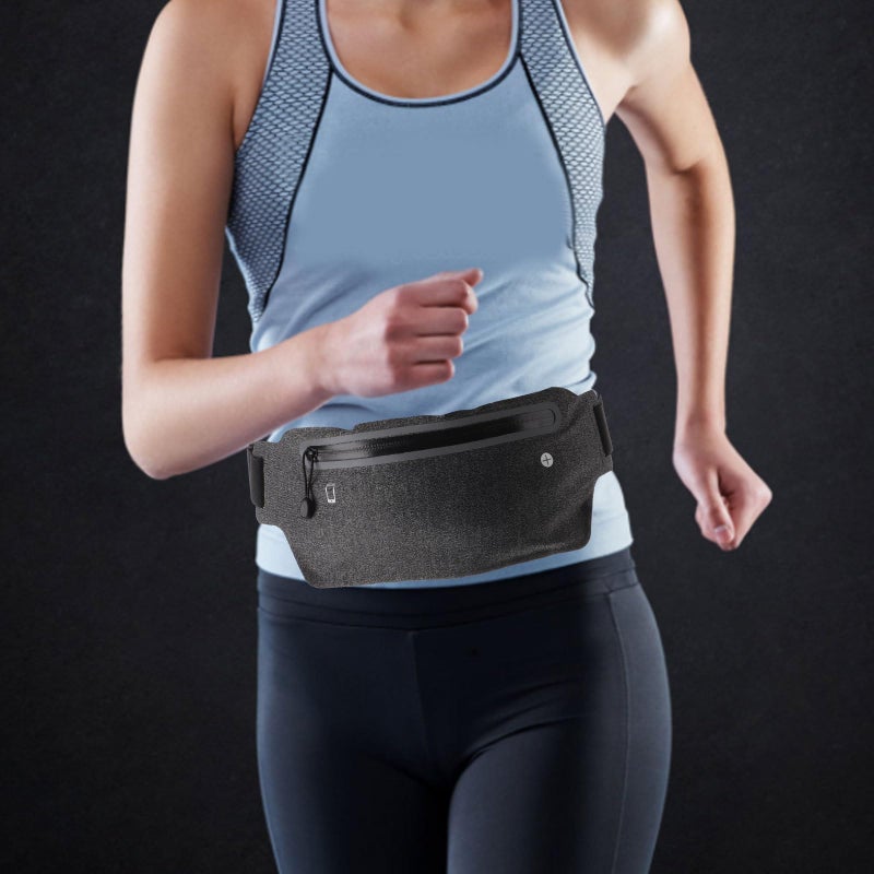 Lightweight Reflective Running Waist Pack Camouflage Gray For Men Women Outdoor Sports - Image 5