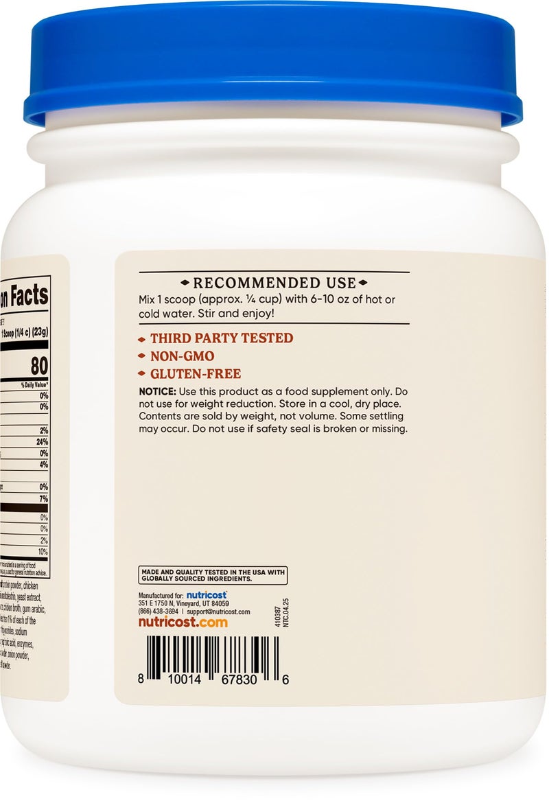 Nutricost Chicken Bone Broth Protein Powder (Chicken Soup Flavored, 20 Servings) - Image 4