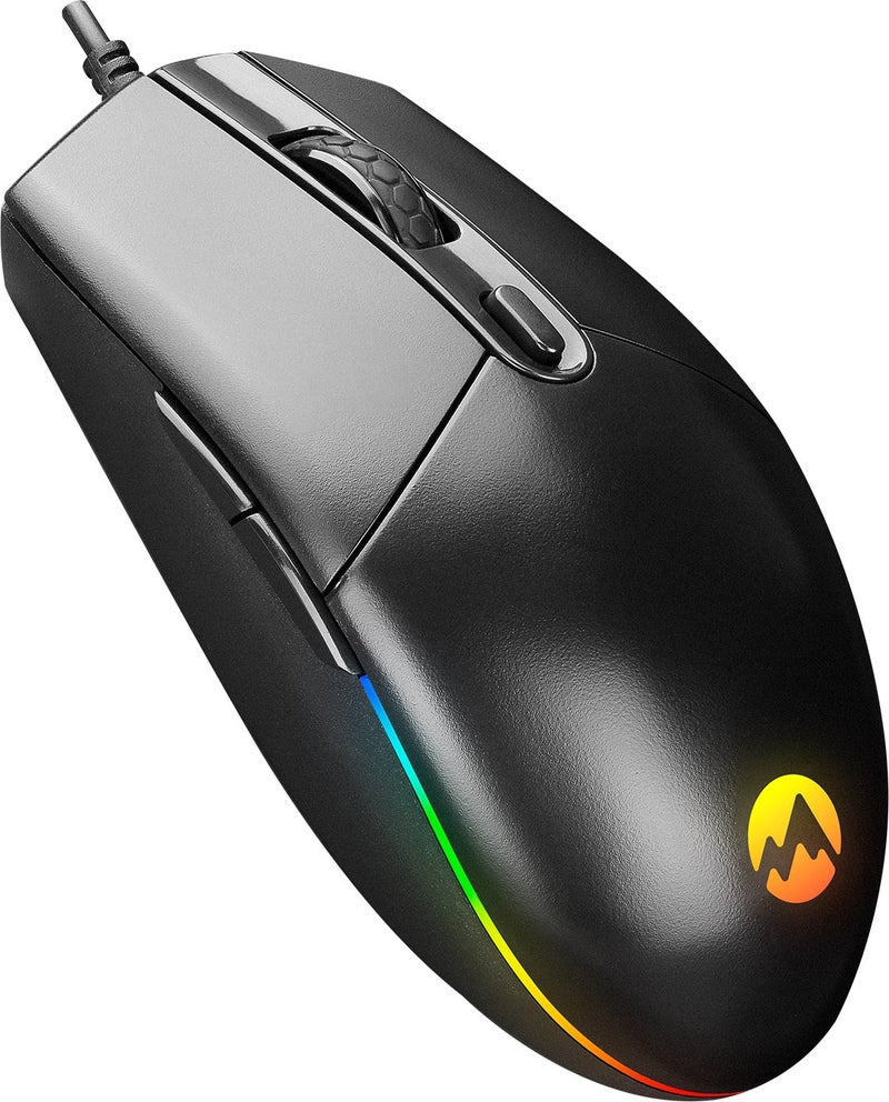 Everest SM-X97 R-Star USB 5-Button RGB Illuminated 6400DPI Gaming Logitech Square Mouse Pad Gaming Mouse Set  - Image 3