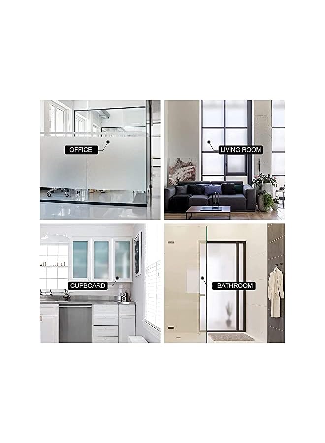 The Bros Frosted Window Film Privacy, Frosted Non Adhesive Window Stickers, Anti UV Opaque Removable Static Cling Glass Coverings for Home Kitchen Bathroom Office, Matte, (11.8" x 78.7") - Image 5