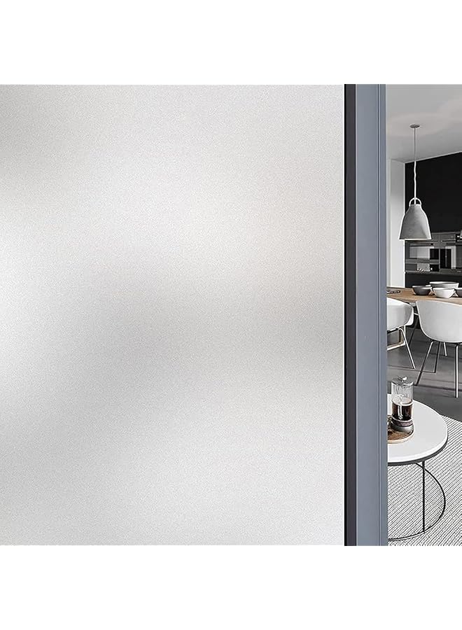 The Bros Frosted Window Film Privacy, Frosted Non Adhesive Window Stickers, Anti UV Opaque Removable Static Cling Glass Coverings for Home Kitchen Bathroom Office, Matte, (11.8" x 78.7") - Image 1