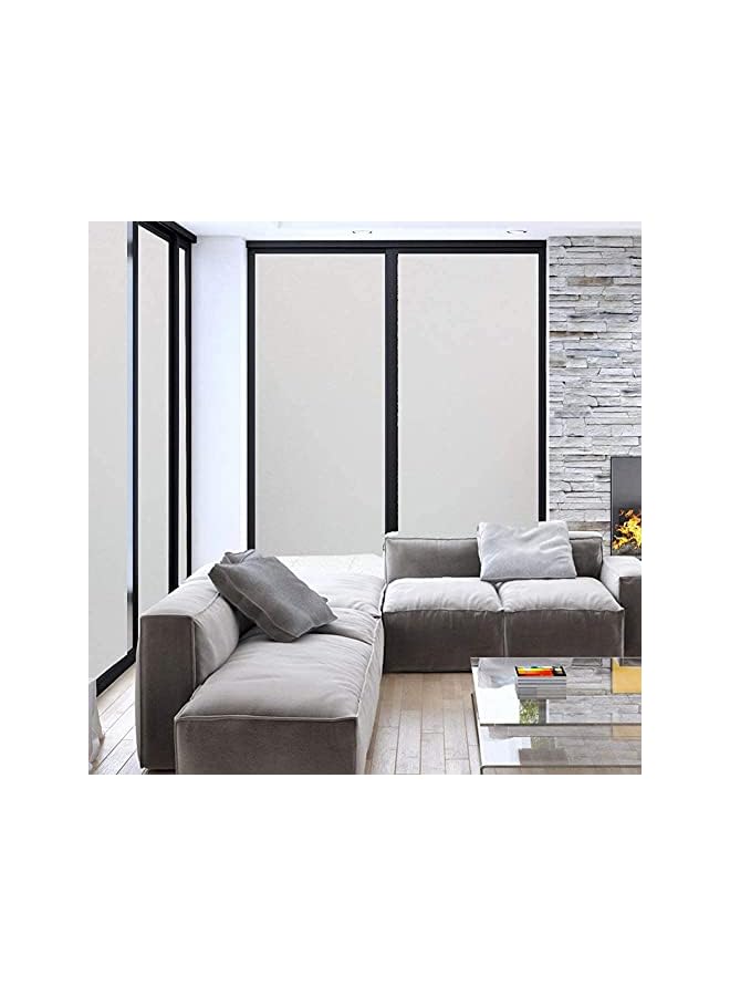 The Bros Frosted Window Film Privacy, Frosted Non Adhesive Window Stickers, Anti UV Opaque Removable Static Cling Glass Coverings for Home Kitchen Bathroom Office, Matte, (11.8" x 78.7") - Image 2