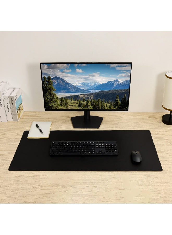 Leather Desk Pad,Wolaile 36x17 inch Large Mouse Pad,Waterproof Non-Slip Writing Desk Blotter,Computer Mat Desktop Protector for Office Home,Black - Image 5