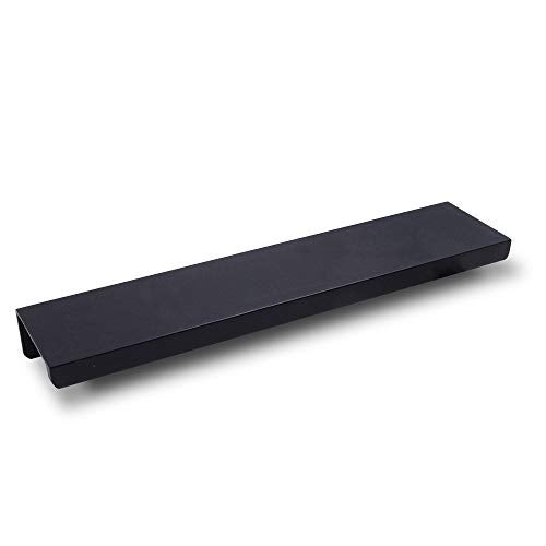 Jetland Cabinets Drawers Edge Pulls - 8-Pack, 6" Overall Length, Black, Concealed Tab Pulls for Kitchen Garage Cabinet Drawers, PW5018B128 - Image 1