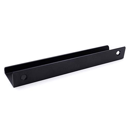 Jetland Cabinets Drawers Edge Pulls - 8-Pack, 6" Overall Length, Black, Concealed Tab Pulls for Kitchen Garage Cabinet Drawers, PW5018B128 - Image 3