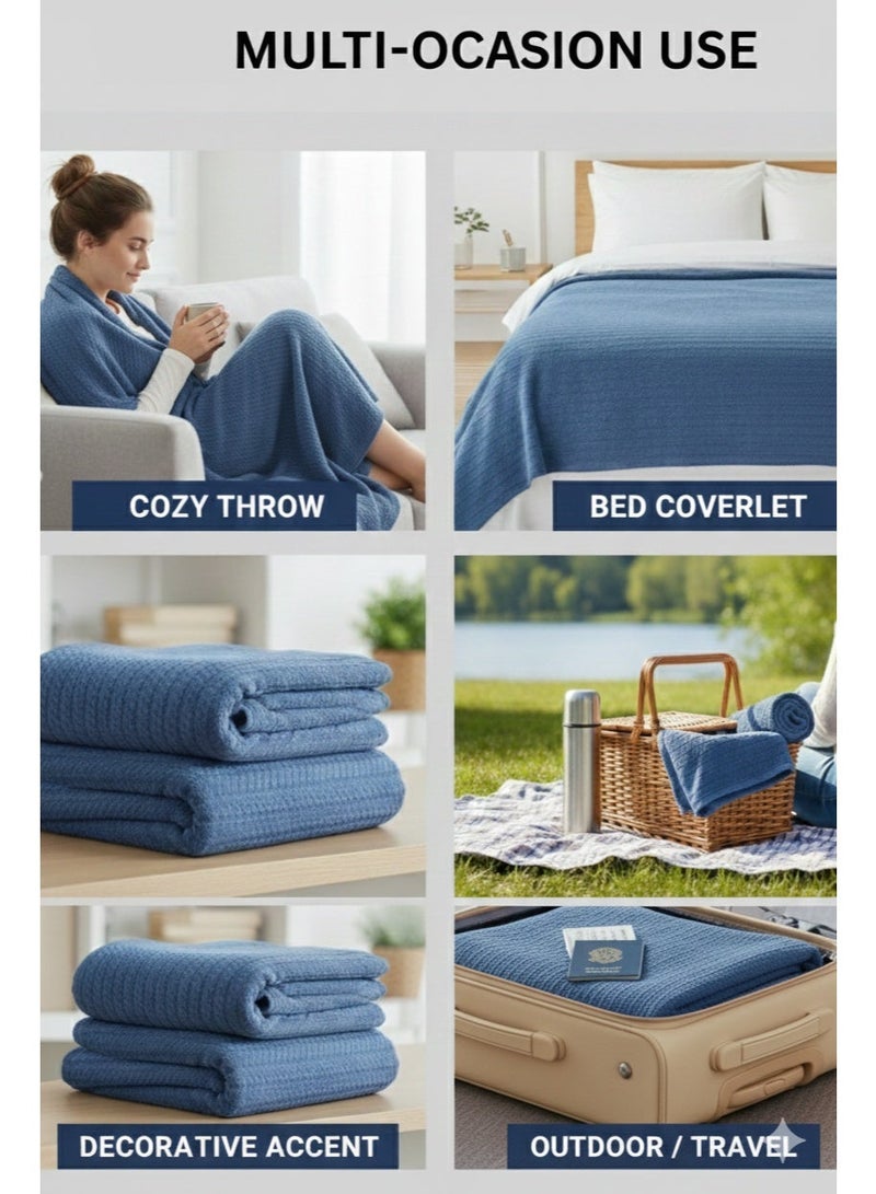 Nile Weave Elegant Egyptian Cotton Orchid Throw Blanket – ultra-soft, lightweight, and beautifully crafted. Enjoy luxurious comfort, breathable warmth, and timeless sophistication in any room. - Image 4