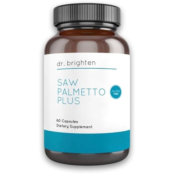 Dr. Brighten Saw Palmetto Plus - Natural Dietary Supplement for Women - PCOS Support to Prevent Hair Loss Acne Oily Skin - Image 1