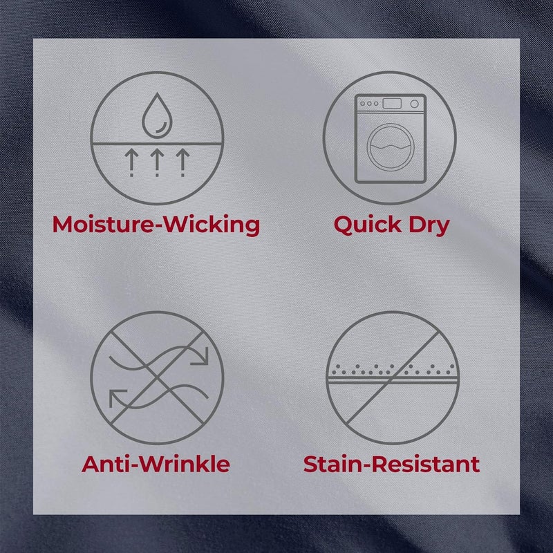 CASA COPENHAGEN® Luxuria 5Pcs Splitking Sheet Set- Designed in Denmark, 100% AirCool Cotton Bed Sheets, Includes 1 Flat Sheet, 2 Deep Pocket Fitted Sheet & 2 Pillowcase Set of 5- Navy Blue - Image 4