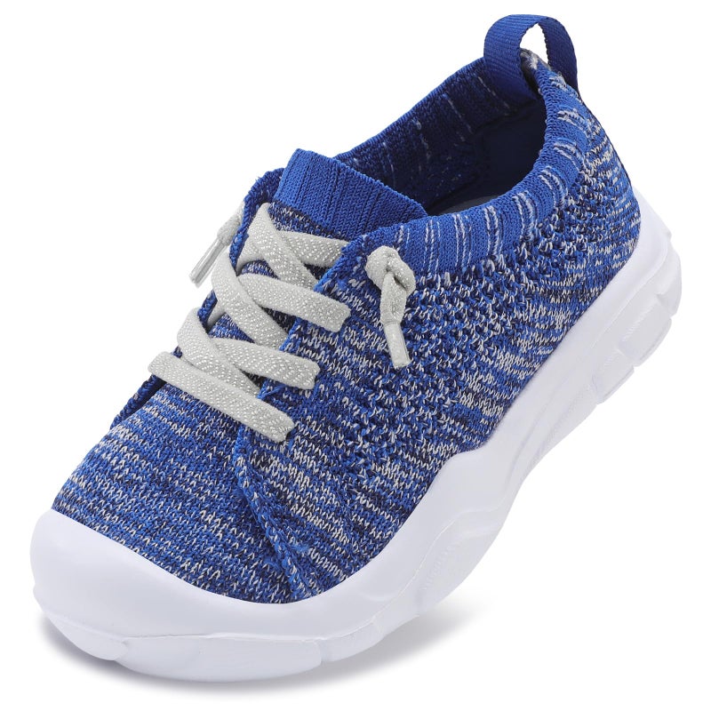 LeIsfIt Toddler Boys Girls Shoes Tennis Shoes Kids Slip on Shoes Breathable Barefoot Sneakers Blue Size 6 - Image 1