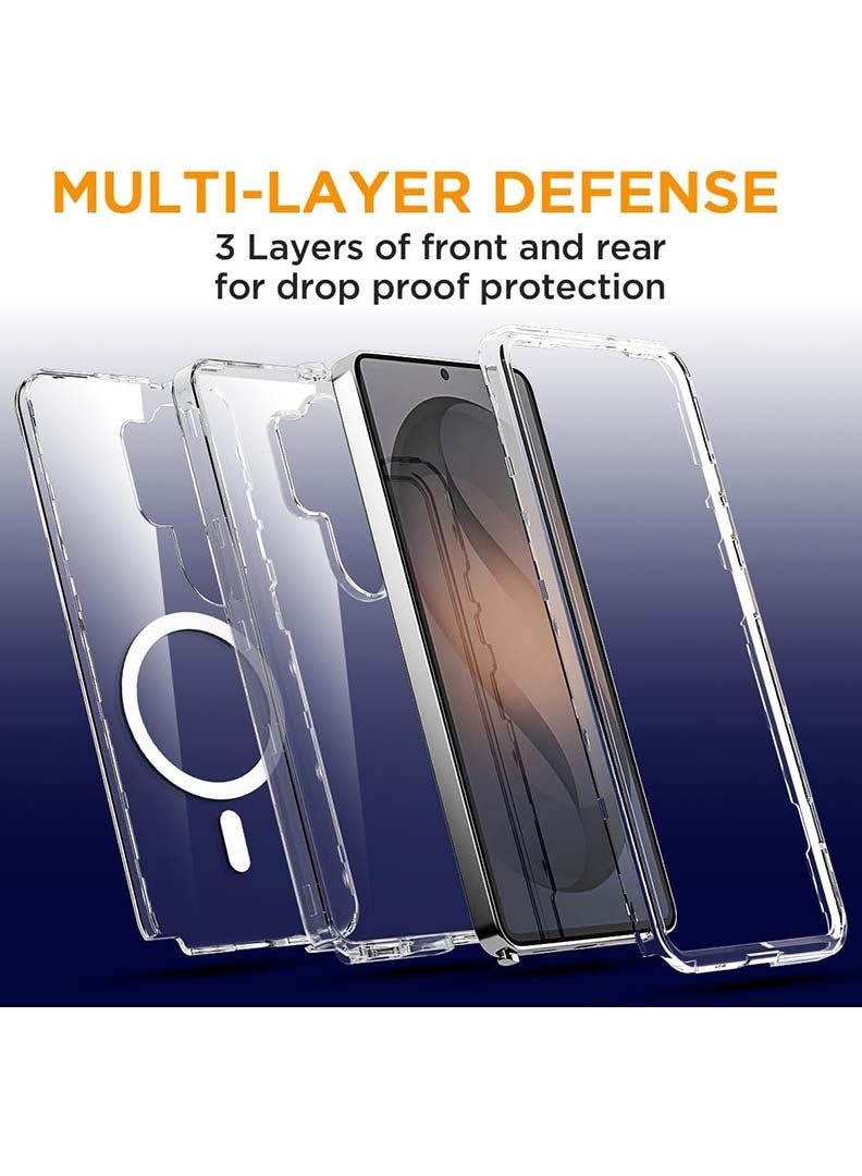 Case Up Premium Clear MagSafe Compatible Case For  Samsung Galaxy S26 Ultra  [Compatible with MagSafe] Anti-Yellowing Slim Transparent Phone Case Protective Magnetic Cover for  S26 Ultra - Image 4