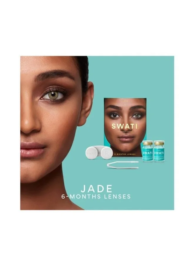 سواتي Cosmetics Coloured Contact Lenses  Jade 6 Months