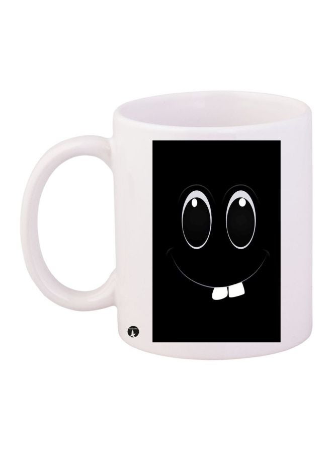 Eyes Printed Coffee Mug White/Black 11ounce