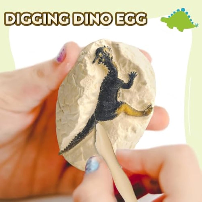 NALACAL Dinosaur Eggs Dig Kit, Science STEM Toys, 12 Dino Excavation Egg Toys with Playmat, for Kids 5-7, Educational Boy Toy Party Gifts for Boys & Girls Ages - Image 5