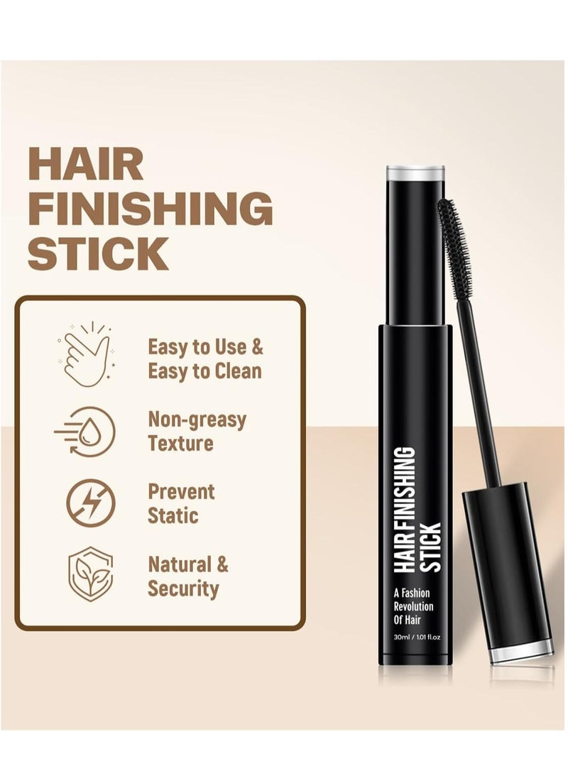 Hair Finishing Stick, Non Greasy and Non Sticky Small Broken Hair Finishing Cream, Refreshing Hair Wax Stick for Frizz and Flyaway, Hair Gel 30ml