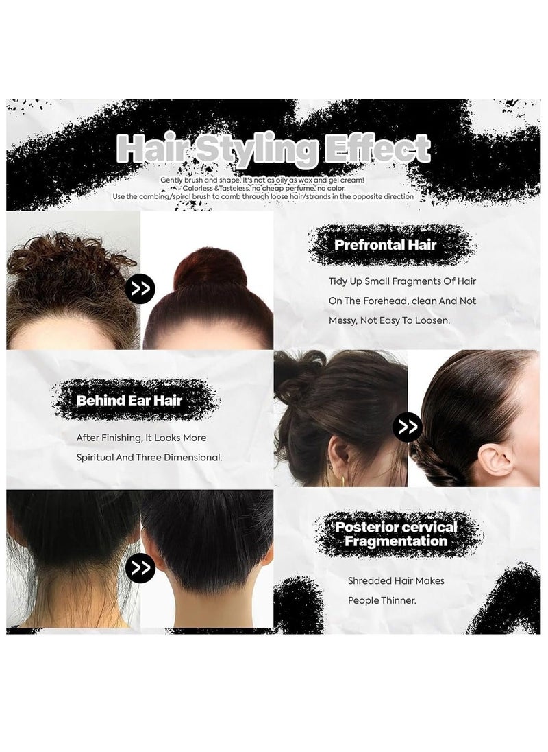 Hair Finishing Stick, Non Greasy and Non Sticky Small Broken Hair Finishing Cream, Refreshing Hair Wax Stick for Frizz and Flyaway, Hair Gel 30ml