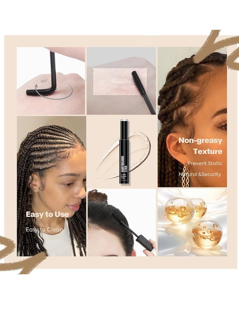 Hair Finishing Stick, Non Greasy and Non Sticky Small Broken Hair Finishing Cream, Refreshing Hair Wax Stick for Frizz and Flyaway, Hair Gel 30ml