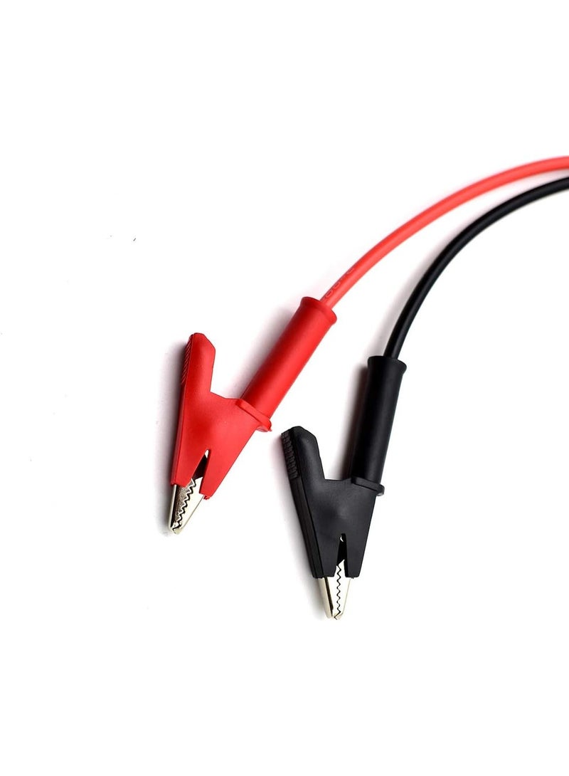2pcs 4mm الموز المكونات إلى التمساح التمساح كليب اختبار الرصاص سلك كابل مجموعة 14AWG 1M / 3 أقدام / 39 بوصة لمؤذبذب متعدد المقاييس - Image 2