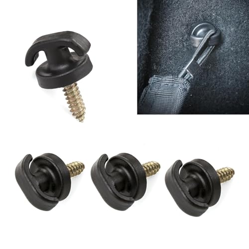 Downhill 4 PCS Car Cargo Net Hooks Cargo Net Hardware Fastening Clips Hanging Rear Trunk Hook Ring Universal Mesh Pocket Accessories for Most Cars SUVs Trucks Black - Image 1