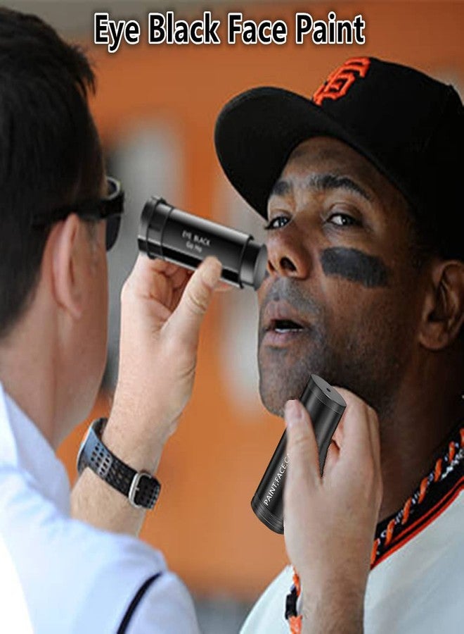 Go Ho أقلام العين السوداء Go Ho 3 قطع للرياضة، طلاء وجه البيسبول، ملحقات البيسبول/سوفتبول، شرائط العين لكرة القدم، طلاء الوجه والجسم الأسود لمكياج الهالوين - Image 2