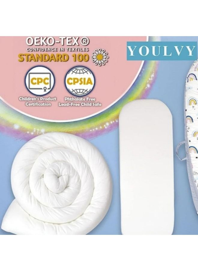 GGEROU Baby Lounger Portable Newborn Bassinet Foldable Baby Nest Comfort for Sleeping Resistant Washable Cover Baby Bed - Image 4