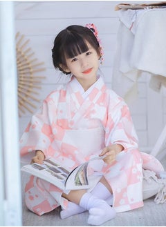 Al Aoyama Al Aoyama Kids Satin Floral Kimono Robe Flower Girl Bath Robes for Wedding Spa Party Gifts Bridal Sleepwear Bathrobe  - Image 1