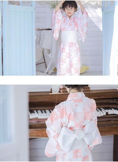 Al Aoyama Al Aoyama Kids Satin Floral Kimono Robe Flower Girl Bath Robes for Wedding Spa Party Gifts Bridal Sleepwear Bathrobe  - Image 4
