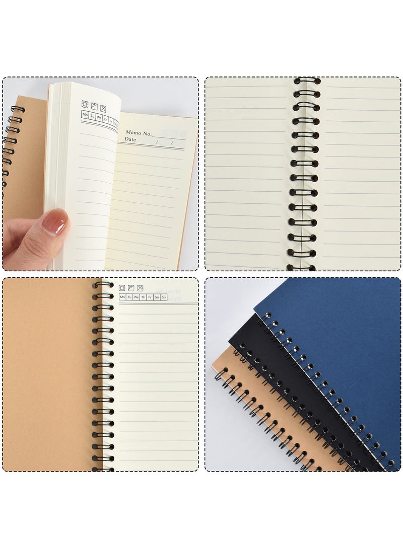 Generic A5 Spiral Notebook Set, 3-Pack, 100 Pages Per Book, Kraft Paper Cover, Lined Pages, Perfect for School and Office  - Image 3