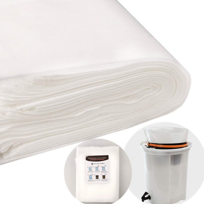 COMMERCIAL COLD BREW COFFEE FILTERS 100 COUNT COLD BREW SYSTEM FILTER BAGS DISPOSABLE FINE MESH BREWING BAGS COMMERCIAL COFFEE FILTERS 16X20 FITS 5 GALLON BUCKETS COFFEE SHOP RESTAURANTS