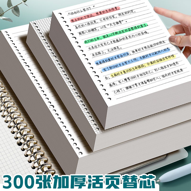 Loose-Leaf Notebook Core B5 For Core 26-Hole Loose-Leaf Paper Removable A5 Horizontal Line 20-Hole Notebook Grid Postgraduate Entrance Examination Thinking Book - Image 3