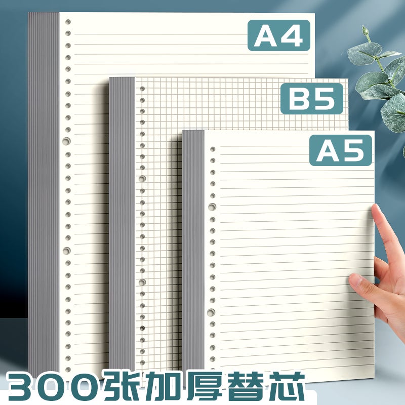 Loose-Leaf Notebook Core B5 For Core 26-Hole Loose-Leaf Paper Removable A5 Horizontal Line 20-Hole Notebook Grid Postgraduate Entrance Examination Thinking Book - Image 2