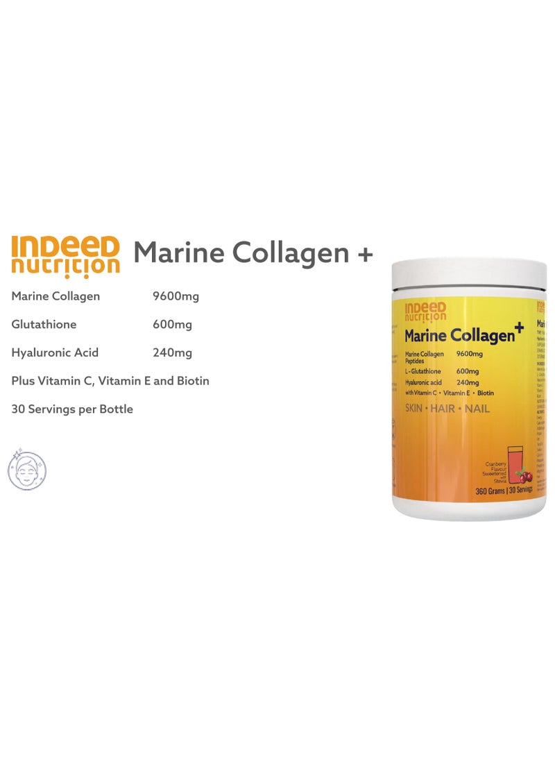 Indeed مسحوق كولاجين بحري + 360 جرام 30 حصة - Image 2