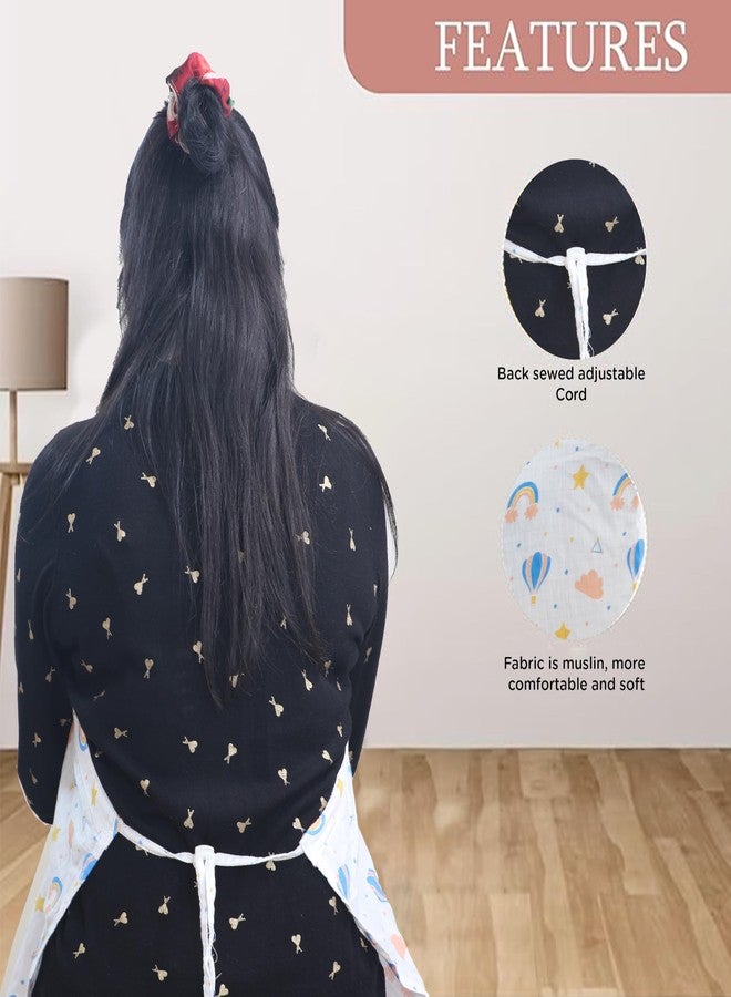 Motherly Nursing Cover for Breastfeeding - Soft, Breathable Feeding Apron for Mom, Multi-Use Feeding Cover & Scarf-Parachute Print - Image 5