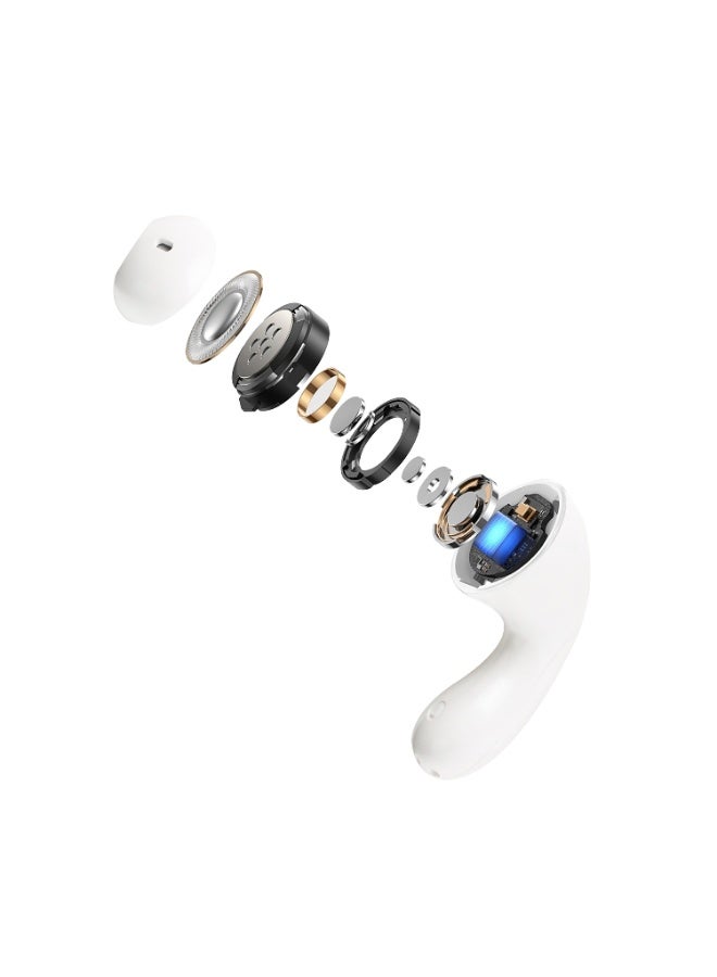 فلاي سي دي اي  FLYCDI-TWS-001 Earbuds White WP001, TWS True Wireless Bluetooth Earphone, Bluetooth 5.3, Dual ENC Intelligent Noise Reduction, HiFi Sound Quality Experience, 13mm Powerful Dynamic Driver - Image 2