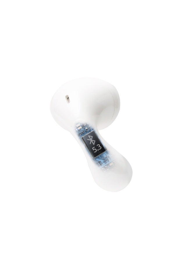 فلاي سي دي اي  FLYCDI-TWS-001 Earbuds White WP001, TWS True Wireless Bluetooth Earphone, Bluetooth 5.3, Dual ENC Intelligent Noise Reduction, HiFi Sound Quality Experience, 13mm Powerful Dynamic Driver - Image 3
