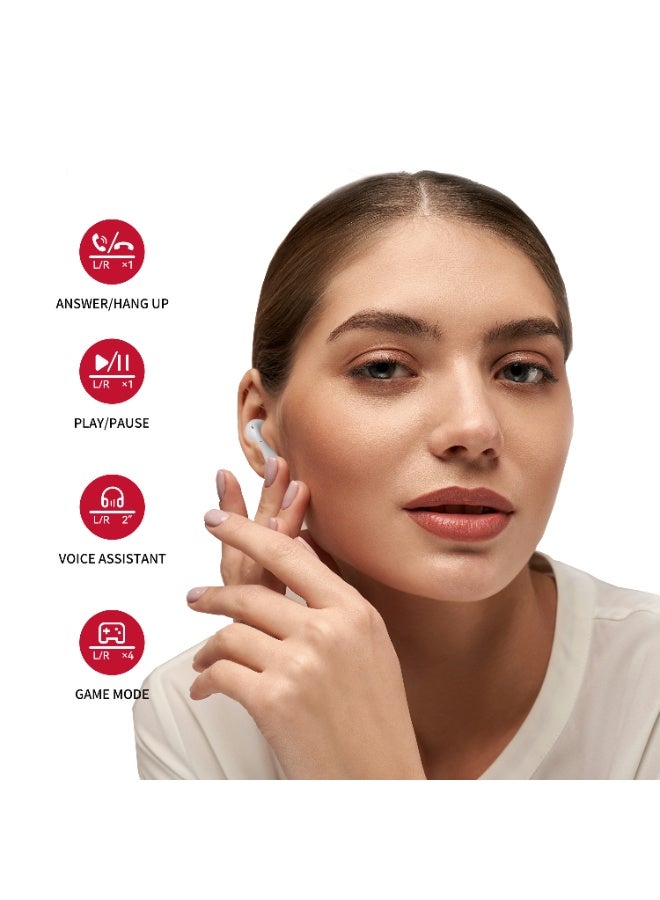 فلاي سي دي اي  FLYCDI-TWS-001 Earbuds White WP001, TWS True Wireless Bluetooth Earphone, Bluetooth 5.3, Dual ENC Intelligent Noise Reduction, HiFi Sound Quality Experience, 13mm Powerful Dynamic Driver - Image 5
