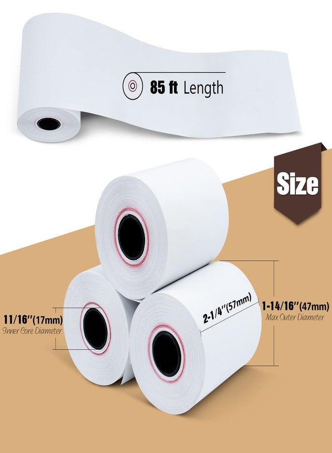 TK Thermal King, (50 Rolls) 2 1/4" x 85' Thermal Paper, POS Receipt Paper for Retail Business Cash Register, Fits Most Credit Card Terminal - Image 4