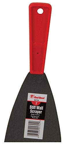 Red Devil 4704 3" Stiff Metal Wall Scraper - Image 1