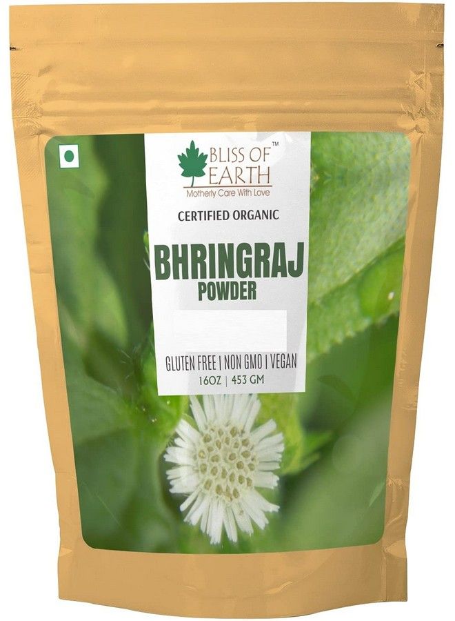 BLISS OF EARTH ™ 100% مسحوق بهرينجراج الطبيعي النقي ; 2X453غرام ; رائع للشعر عبوة من 2 - Image 3