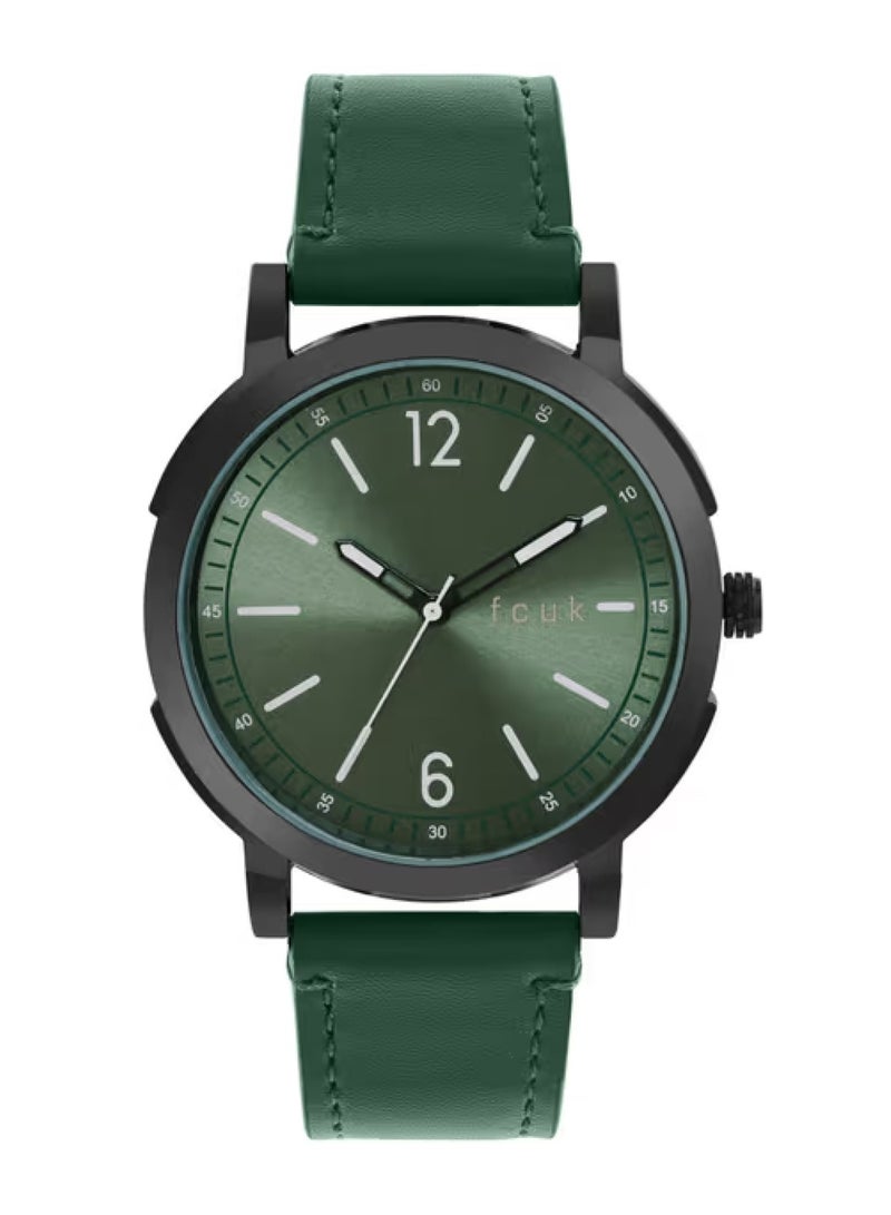French Connection UK Analog Green Dial Men's Watch-FK00010B, Green - Image 1